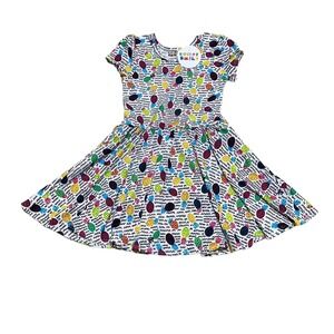 Dot Dot Smile Classic Cap Dress Girls 2T Pineapple Zigzag Print Twirl Skirt NWT